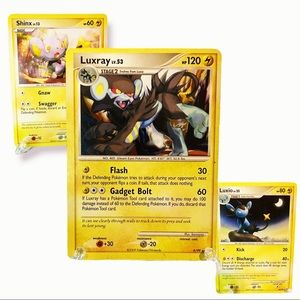 Vintage Platinum Arceus Pokémon Cards Rare Set of three Pokemon Luxray Shinx